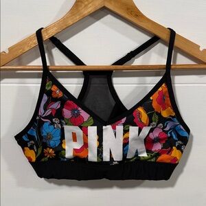 PINK Victoria's Secret Multicolor Floral Sports Bra Size Medium